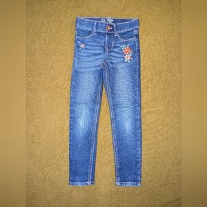 Girls embroidered jeans/leggings, size 6